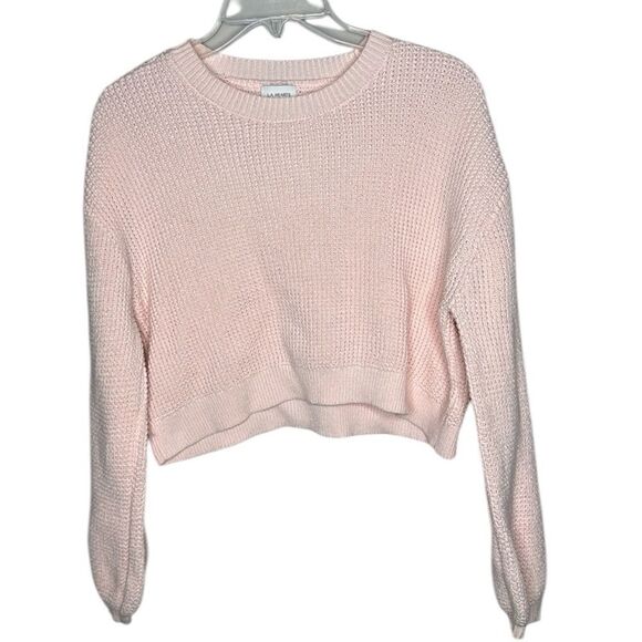 LA Hearts PacSun Pink Cropped Waffle Knit Seater. Size Small. - Picture 1 of 6